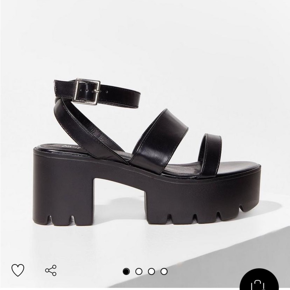 NASTY GAL strappy platform sandals black